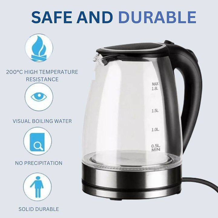 Skanto | 1.8L Elektrisk Glasskettle med LED-belysning