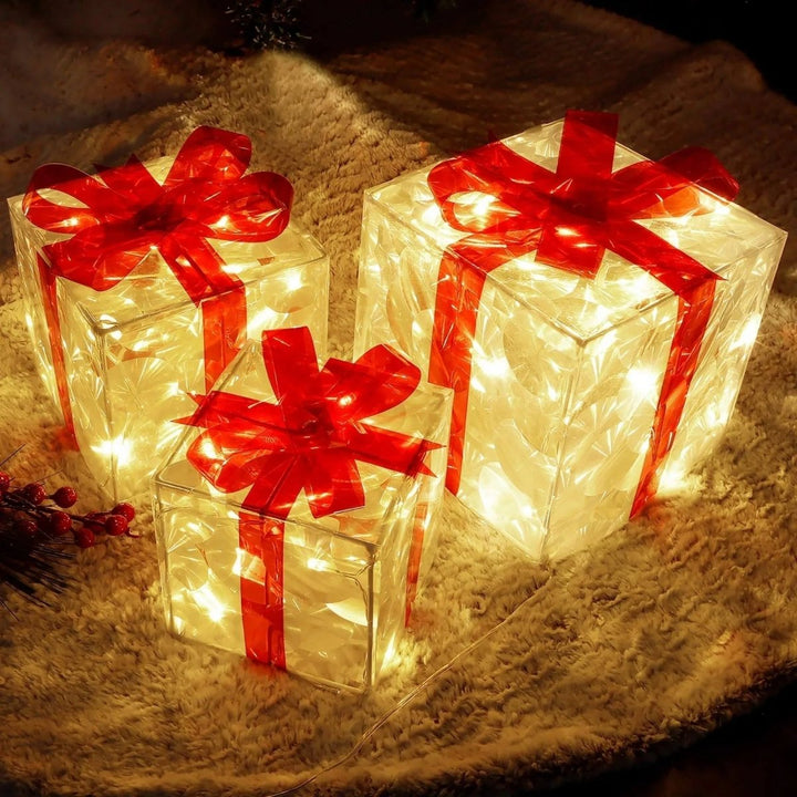 Skanto | Luminøs juletrekasse med 100 LED-lamper for festlig dekorasjon