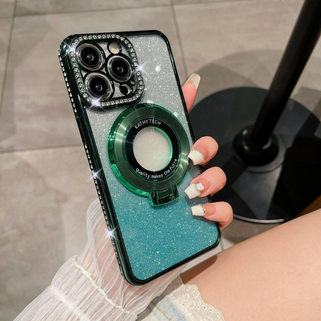 Skanto | Glitrende MagSafe telefonholder med magnetisk feste