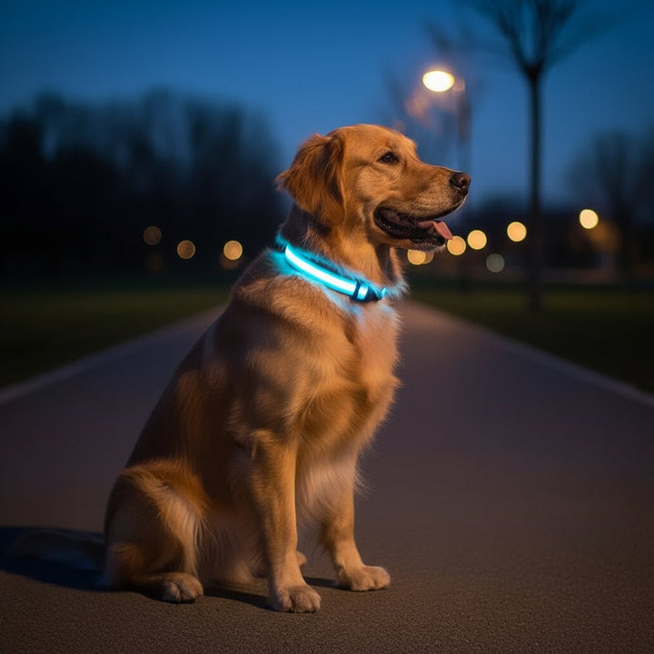 LED-Sicherheitshalsband for Hunde med verstellbarer Passform