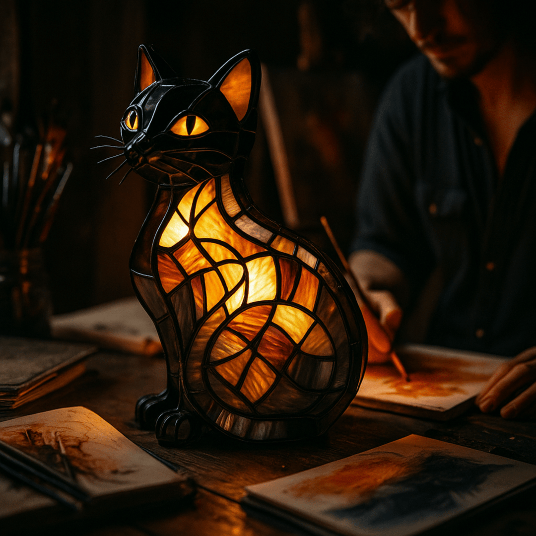 Skanto | Lekende LED Katt Nattlys med Myk Ambient Glød