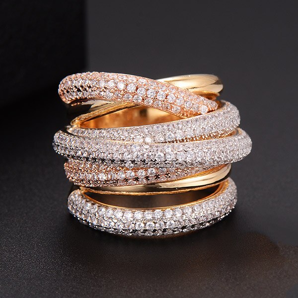 Skanto | Monaco Design Luksuriøs Statement Stabil Ring For Kvinner