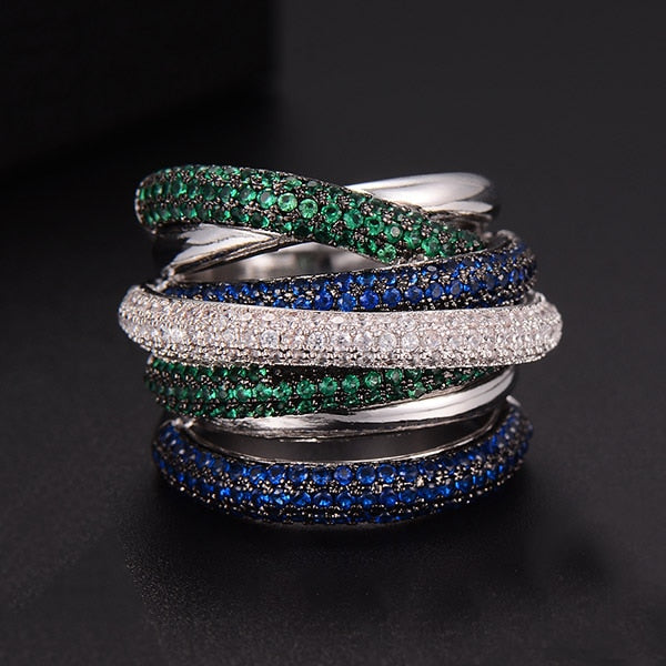 Skanto | Monaco Design Luksuriøs Statement Stabil Ring For Kvinner