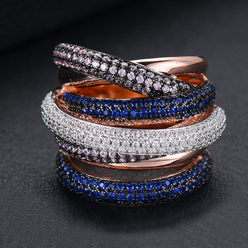 Skanto | Monaco Design Luksuriøs Statement Stabil Ring For Kvinner