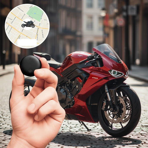 Skanto | GPS Tracker for Motorsykler | Ingen abonnement, kompatibel med Android & iOS for sanntidsplassering sporing
