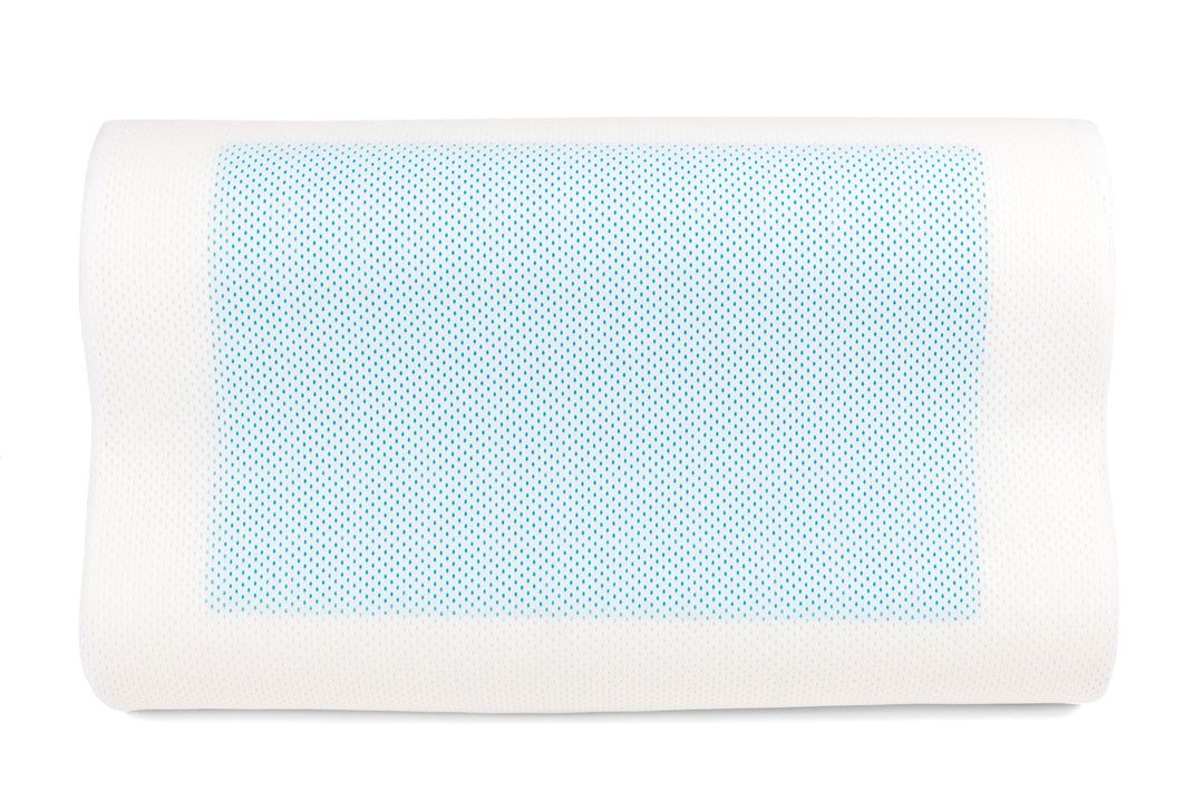 SNAPNAP Gel skumpute med hodeutsparing + avkjølende gelputer, 50 x 30 cm, høyde 10 cm, ergonomisk og hypoallergenisk | Skanto