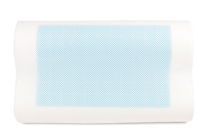 SNAPNAP Gel skumpute med hodeutsparing + avkjølende gelputer, 50 x 30 cm, høyde 10 cm, ergonomisk og hypoallergenisk | Skanto
