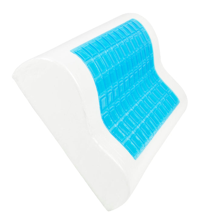 SNAPNAP Gel skumpute med hodeutsparing + avkjølende gelputer, 50 x 30 cm, høyde 10 cm, ergonomisk og hypoallergenisk | Skanto