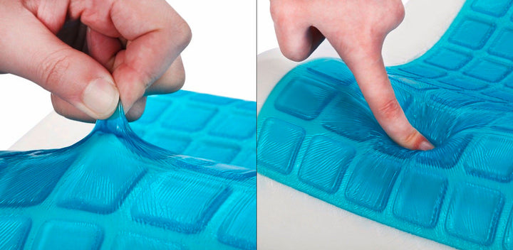 SNAPNAP Gel skumpute med hodeutsparing + avkjølende gelputer, 50 x 30 cm, høyde 10 cm, ergonomisk og hypoallergenisk | Skanto