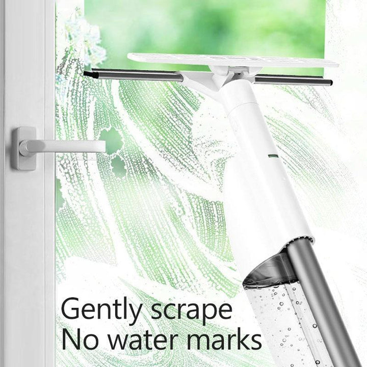 Skanto | Glassrengjøringsbørste med vannspray Vindu renser Høy kvalitet aluminium lang håndtak Tørker og klut combo silikon