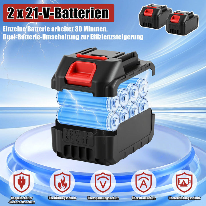 550W Batteri Hage Kultivator med 2 Batterier Bærbar | Skanto