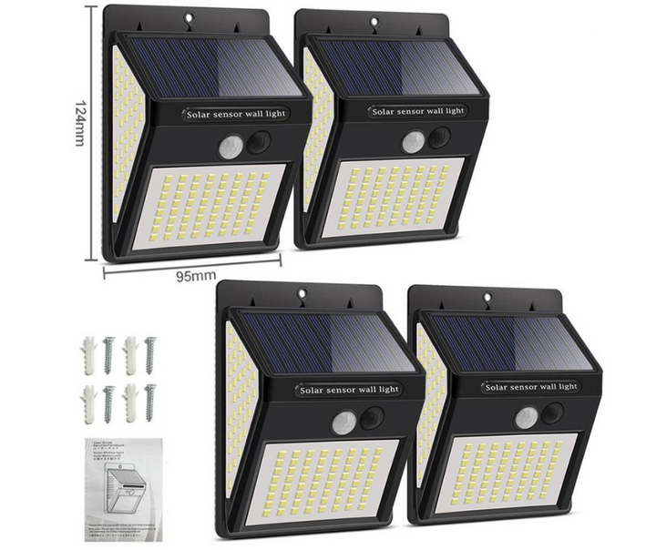 Sterk solarlampe med bevegelsessensor - Sterkt lys uten kabler | Skanto