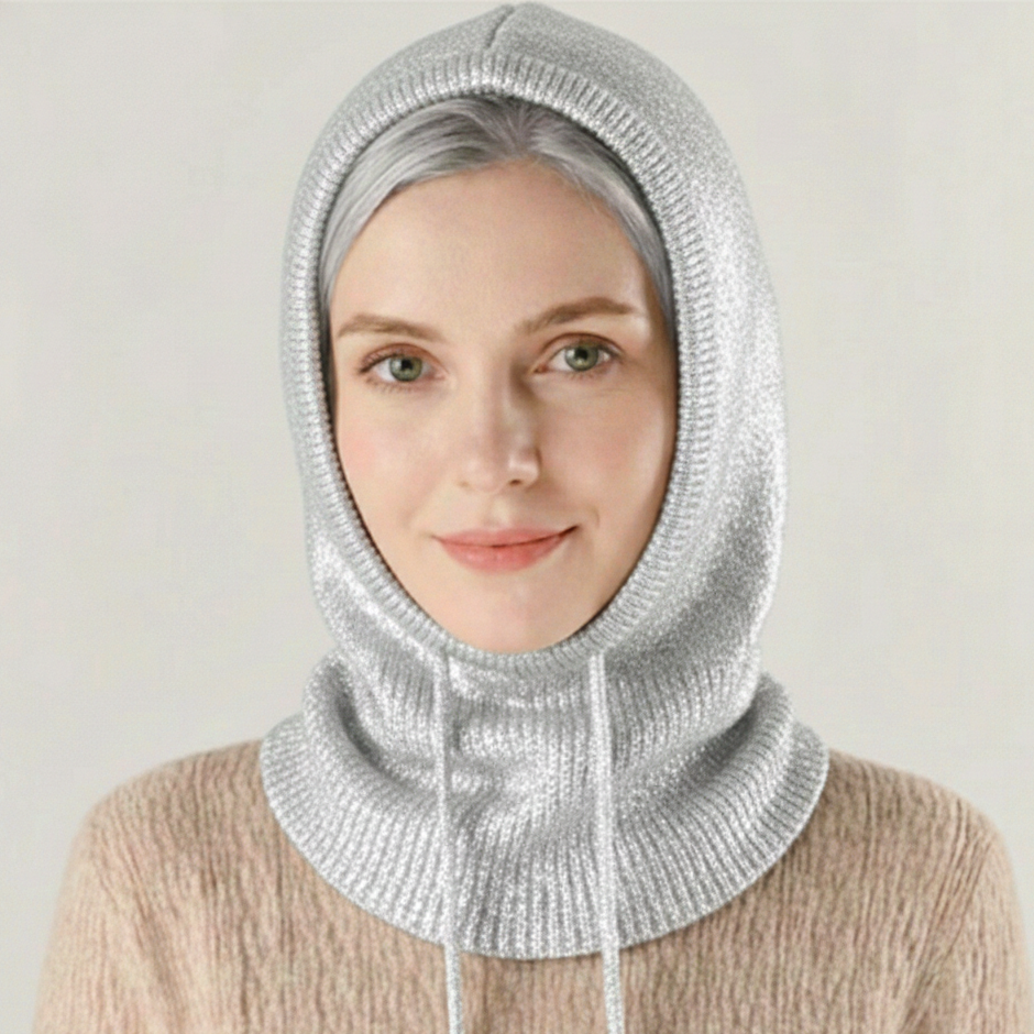 Kaschmir-Mischung Strickmütze mit verstellbarem Sitz