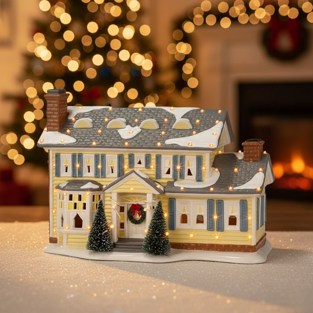 Skanto | Griswold Hjem Julelandsby i Keramikk – Med Lyd, LED & Musikkreaksjon