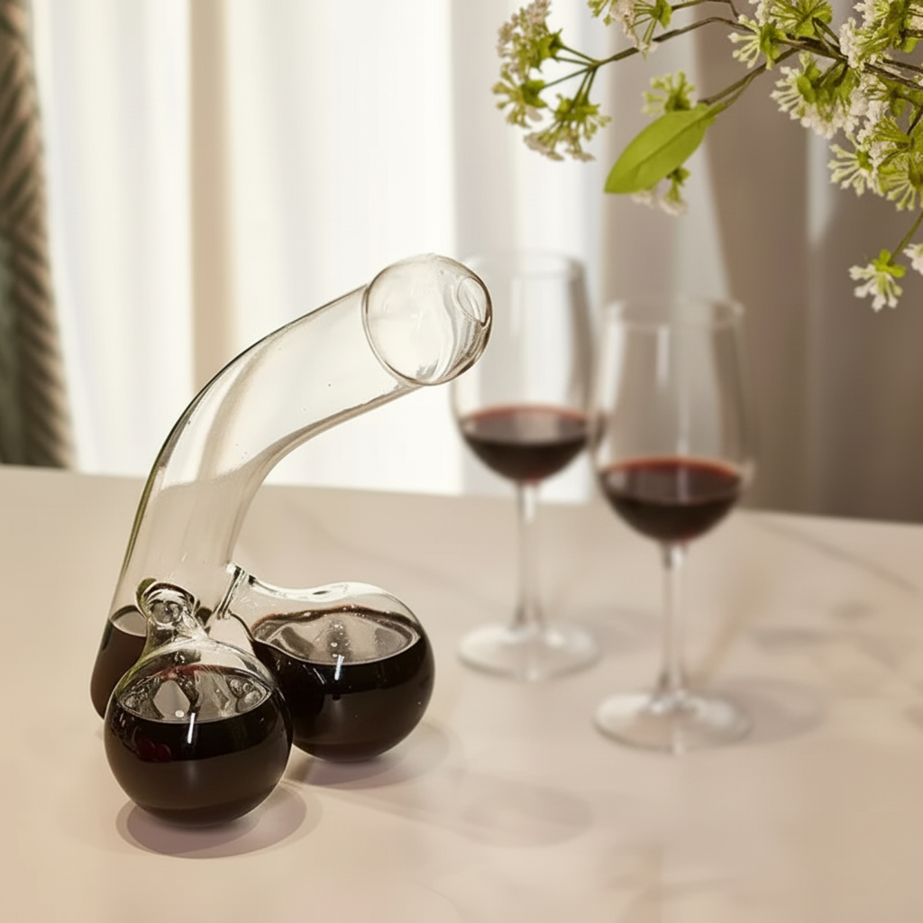 Norvo | Unik Glasskaraffel (650 ml) – Moteinspirert Dekanter for Drikkevarer