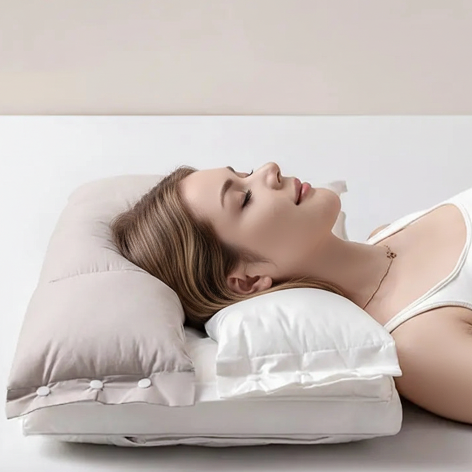 Ergonomisk nakkepute med to lag