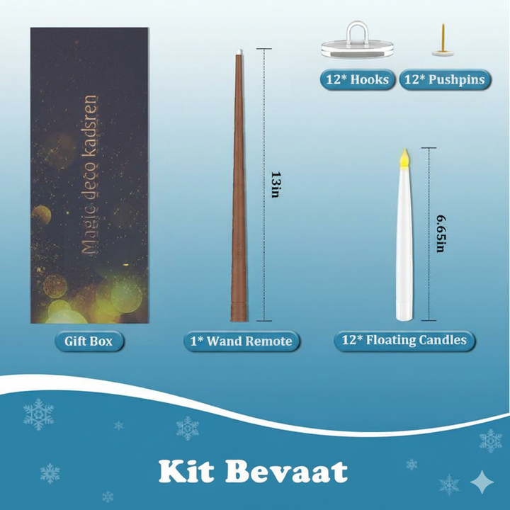 Skanto | LumiGlow LED Lysestake Sett | Flammefrie hengende lys med fjernkontroll for atmosfærisk dekorasjon