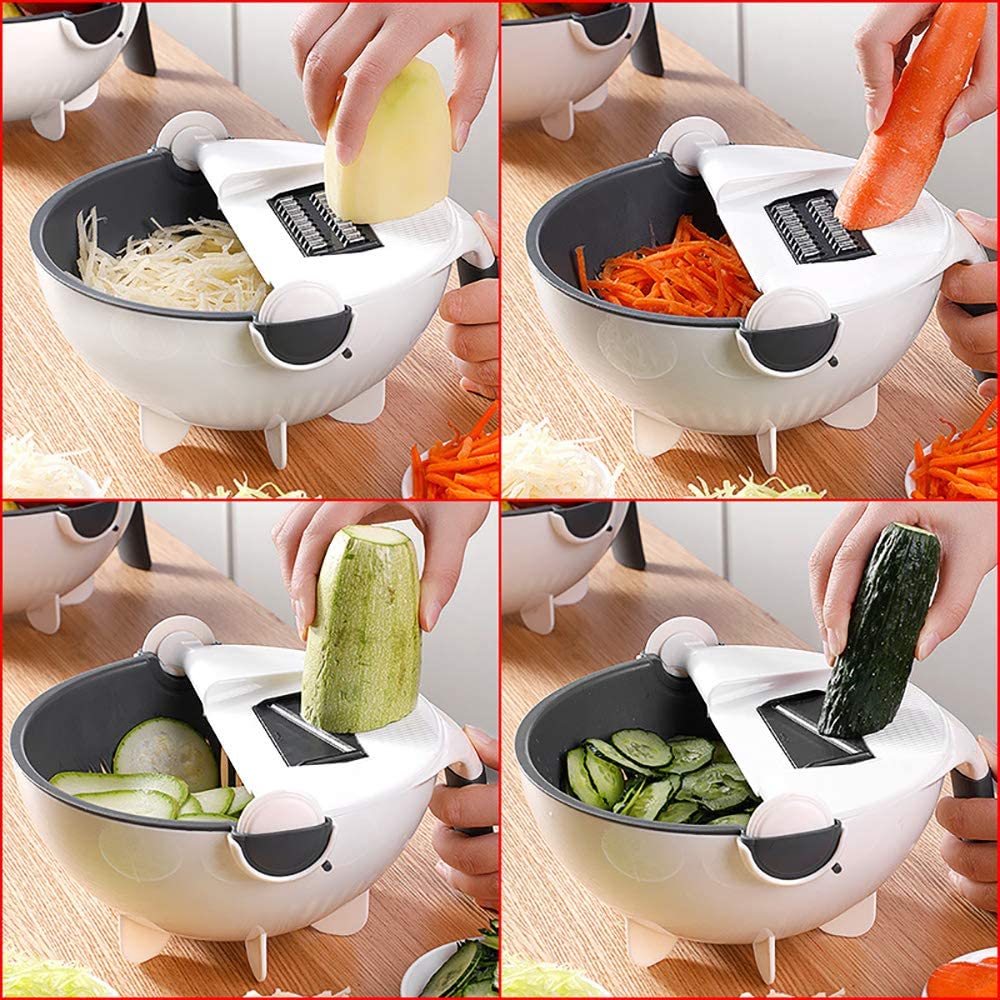 SlicePro Multifunctional Grønnsakskjærer med Utbyttbare Kniver | Skanto