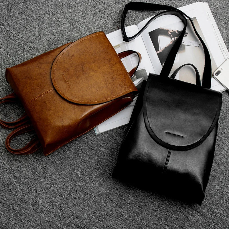 Skanto | LuxeLeather – Trendy lær ryggsekk for kvinner | Stilren, allsidig og bærekraftig design