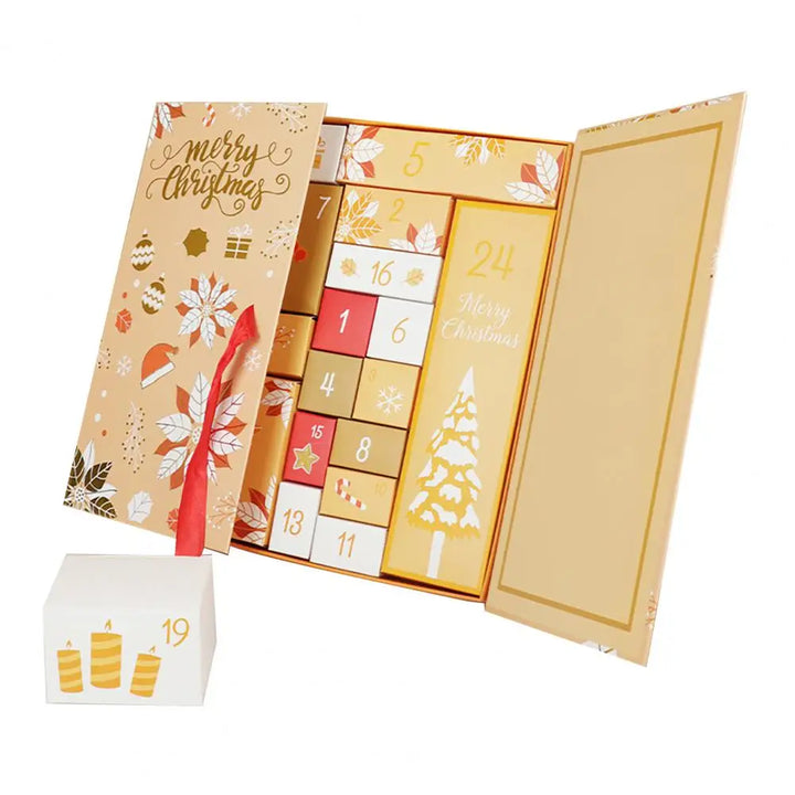 Skanto | Personlig DIY Adventskalender – Tom bokssett for 24 dager juleopptelling med festlig design