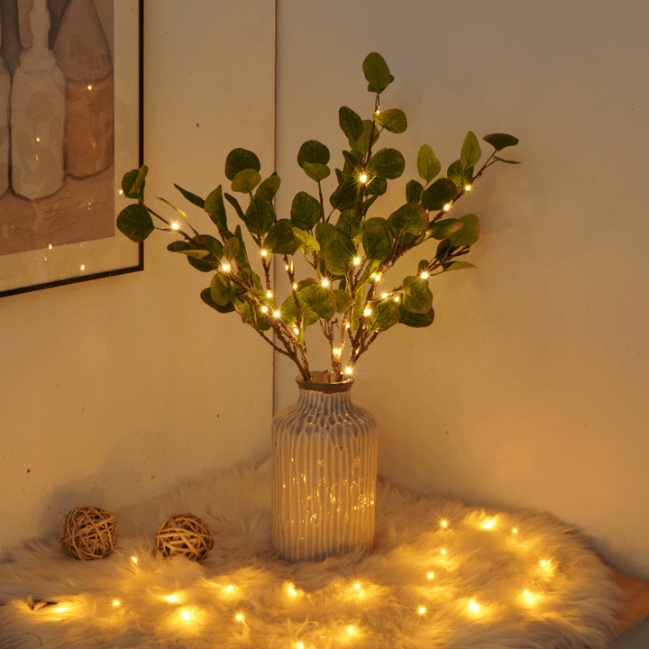 Skanto | LumiVista Magisk Olivengren Lyskede – 70cm Elegant LED Dekorasjon