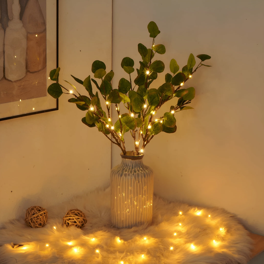 Skanto | EverLeaf Light – Naturlig Olivengren LED-lampe for Atmosfærisk Belysning