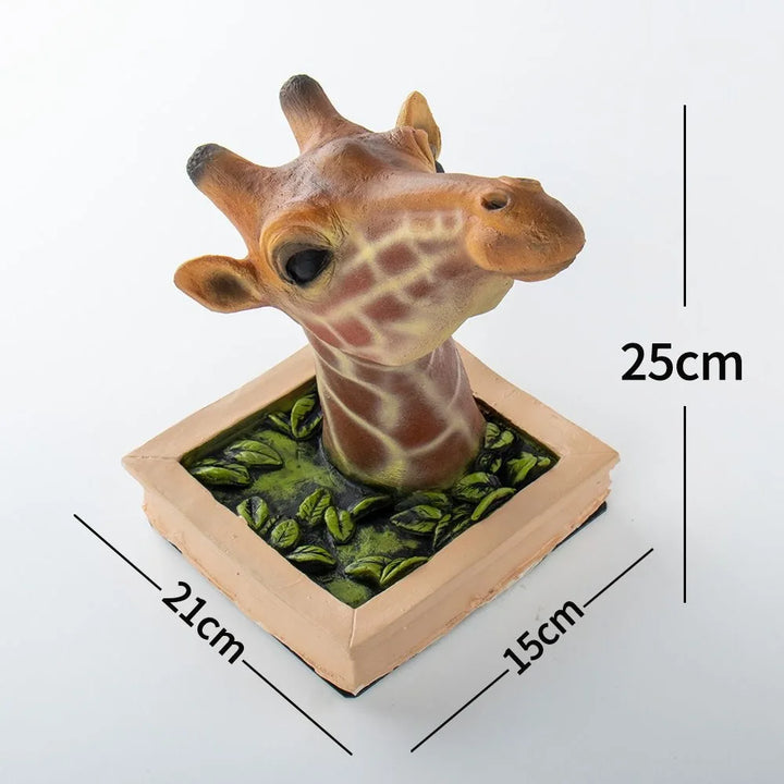 Skanto | Giraffhode - Veggdekorasjon - 3D-skulptur - Livsstilsdekorasjon