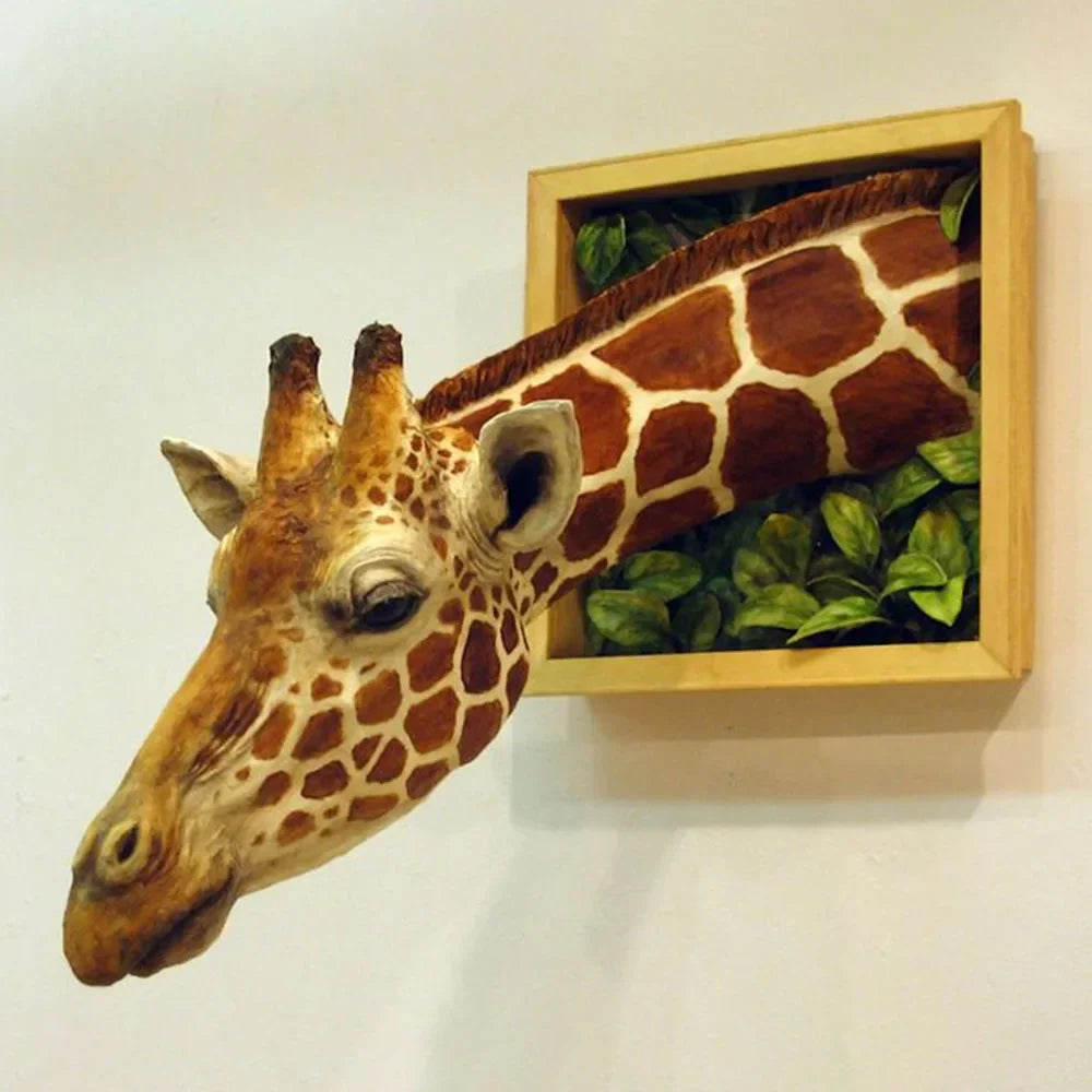 Skanto | Giraffhode - Veggdekorasjon - 3D-skulptur - Livsstilsdekorasjon