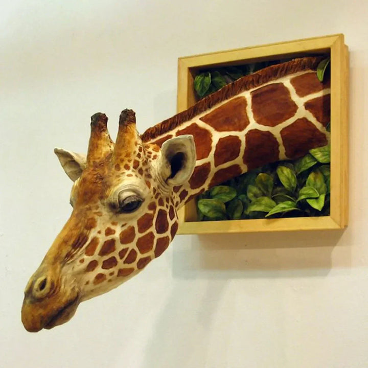 Skanto | Giraffhode - Veggdekorasjon - 3D-skulptur - Livsstilsdekorasjon