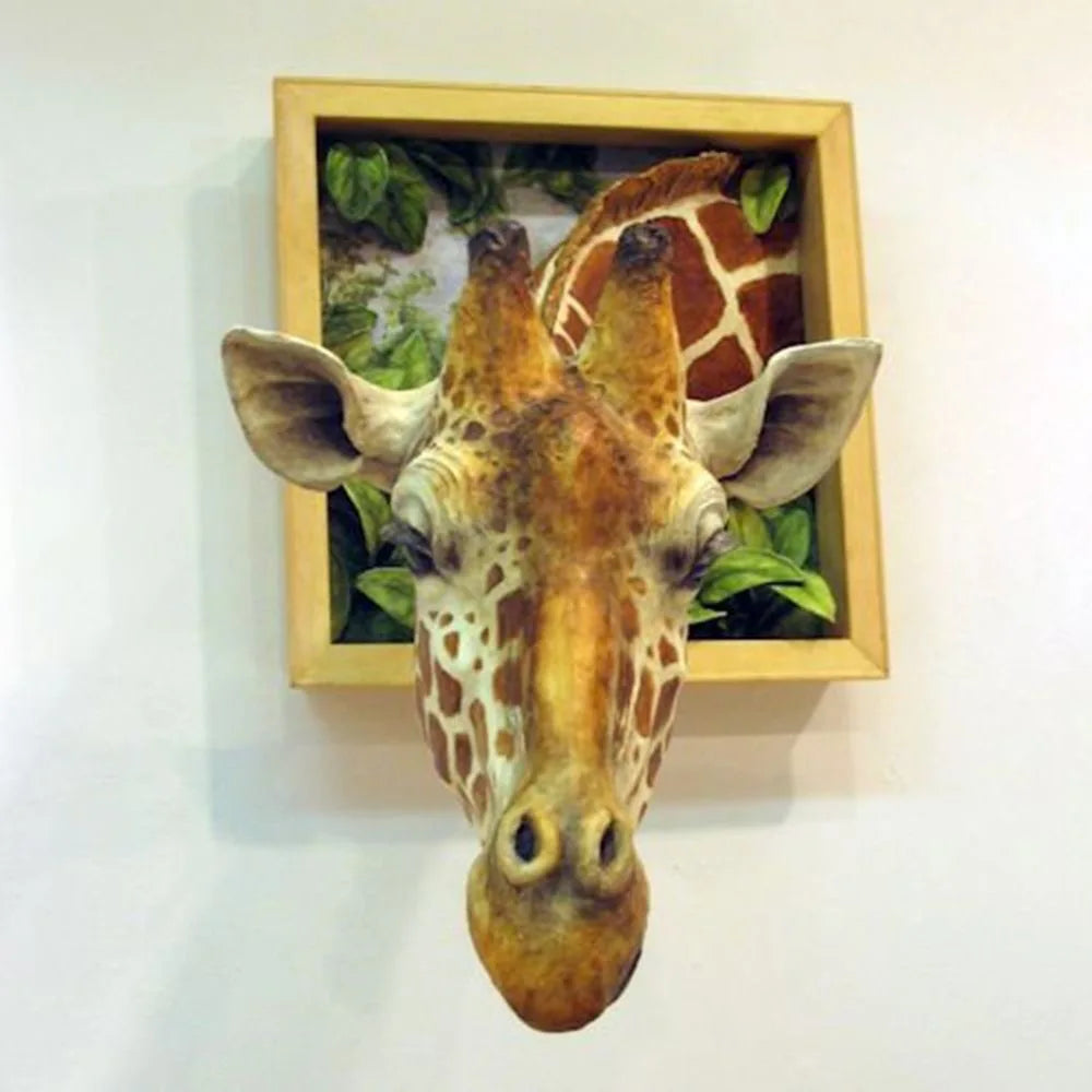 Skanto | Giraffhode - Veggdekorasjon - 3D-skulptur - Livsstilsdekorasjon