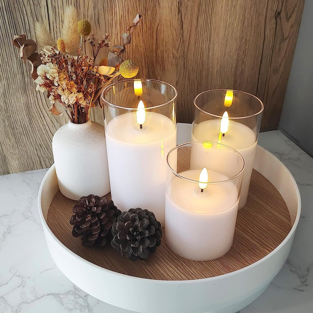 LED lys med fjernkontroll og timer i glassdesign | Skanto