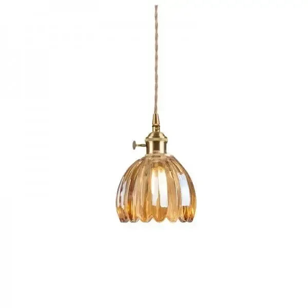 Skanto | Elegant Glassehengende Lampe i Blomsterform