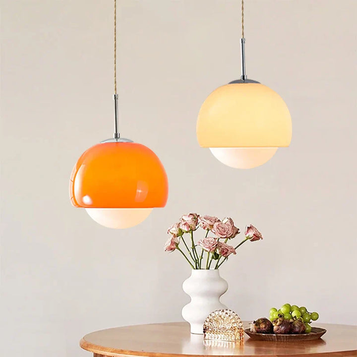 Nordic Glass Pendant Light – Retro Hengelampe for Spisestue & Kjøkken | Skanto