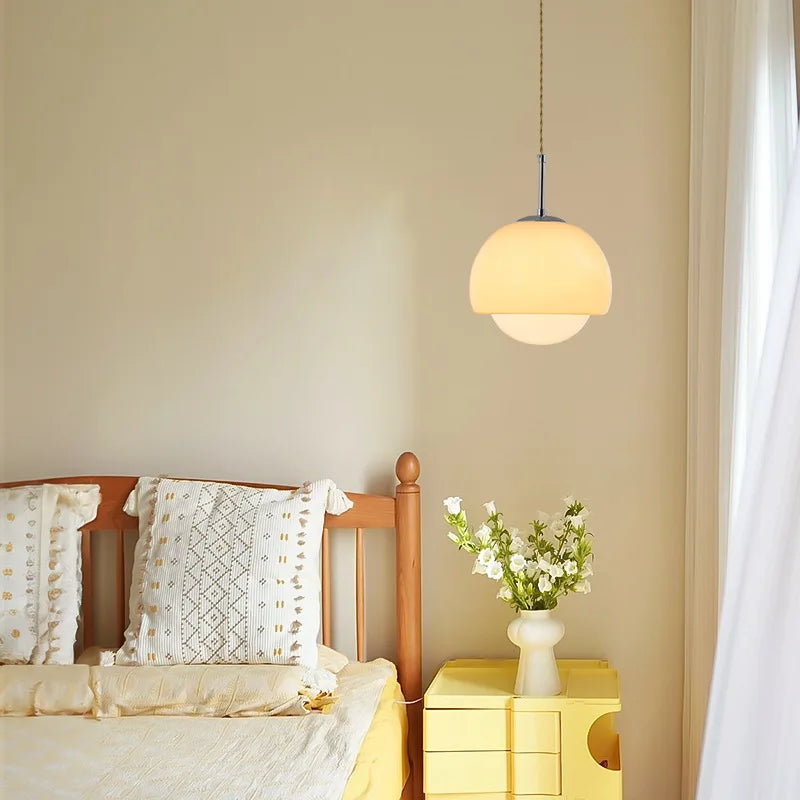 Nordic Glass Pendant Light – Retro Hengelampe for Spisestue & Kjøkken | Skanto
