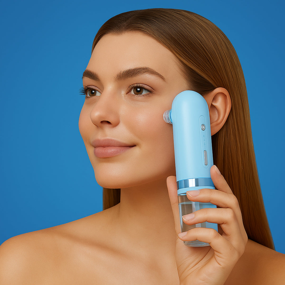 GlowPure | Hydra Dermabrasion Enhet – Dyp Pore Rensing – Skånsom Vannbasert Peeling – Hjemmebehandling for Sensitiv Hud Skanto