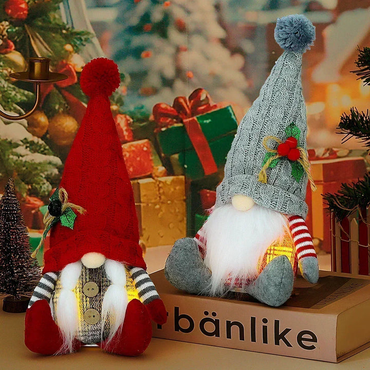 Skanto | Jule nisse dekorasjon | LED nattlys | Varm glød ferie ornament