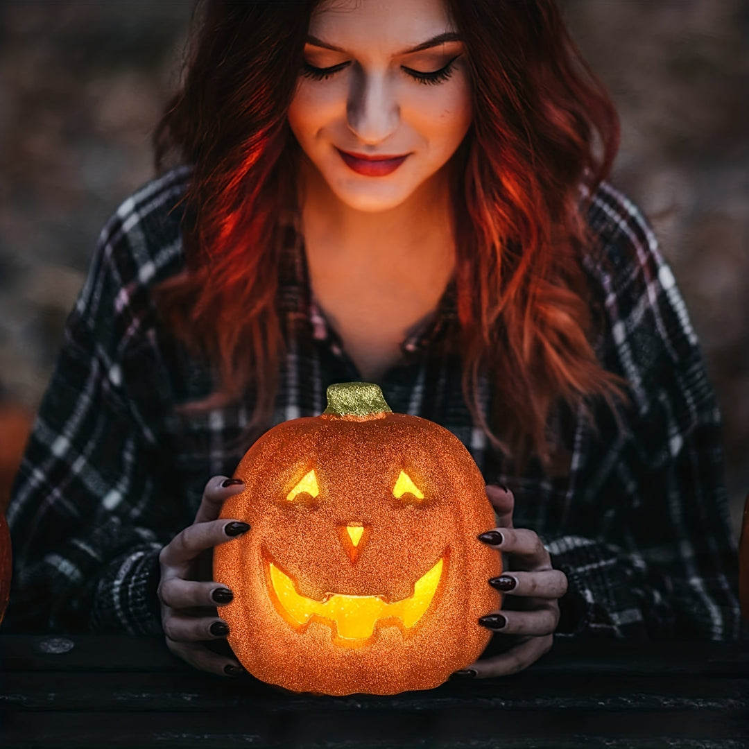 Skanto | Lysende Jack O’Lantern – Opplyst Batteri Halloween Gresskar Dekor