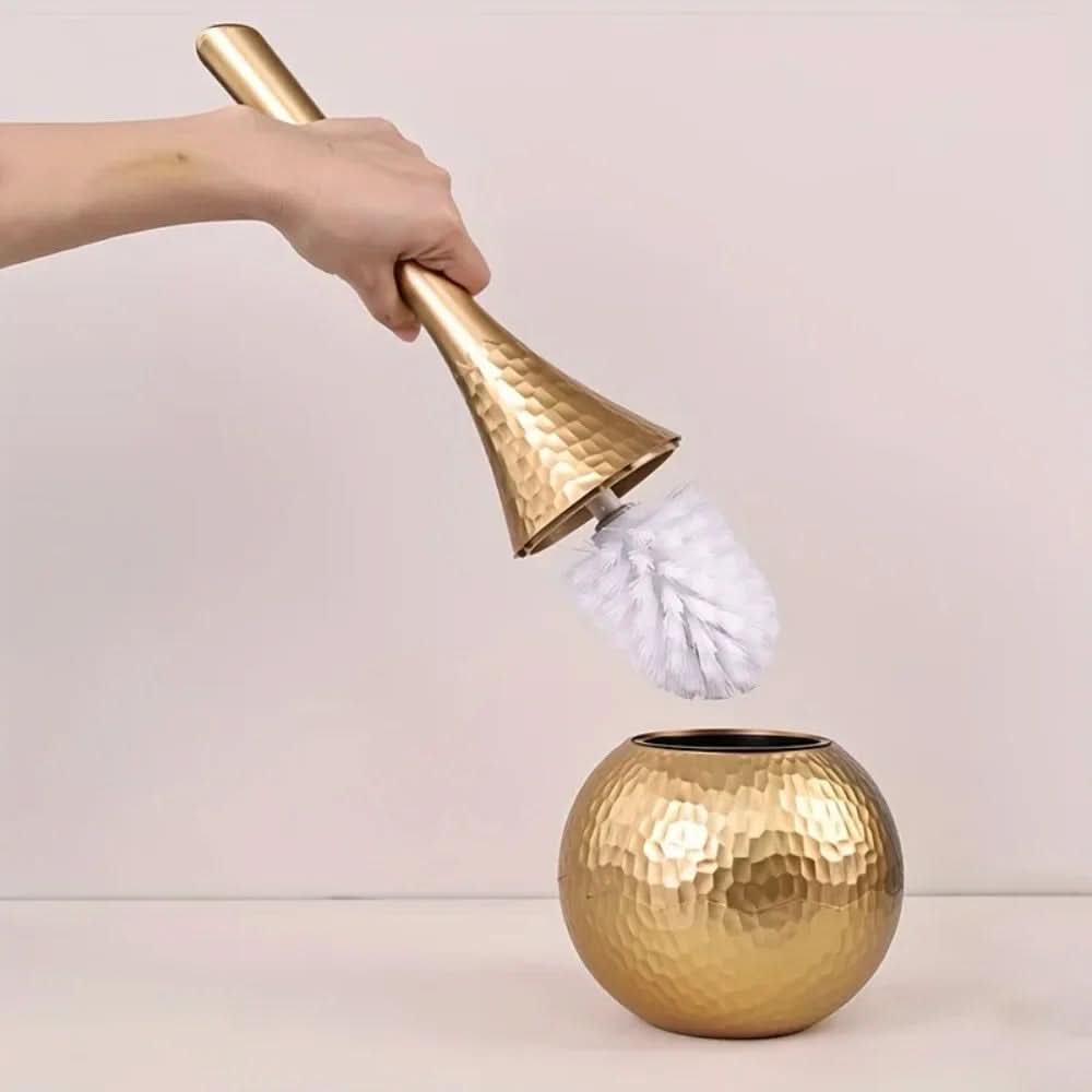 Elegante toalettbürste i moderne Golddesign for stil og hygiene