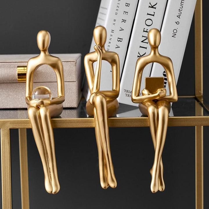 Skanto | GoldenMuse Gull Abstrakt Harpiks Figur Dekor