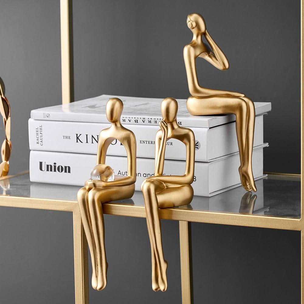 Skanto | GoldenMuse Gull Abstrakt Harpiks Figur Dekor