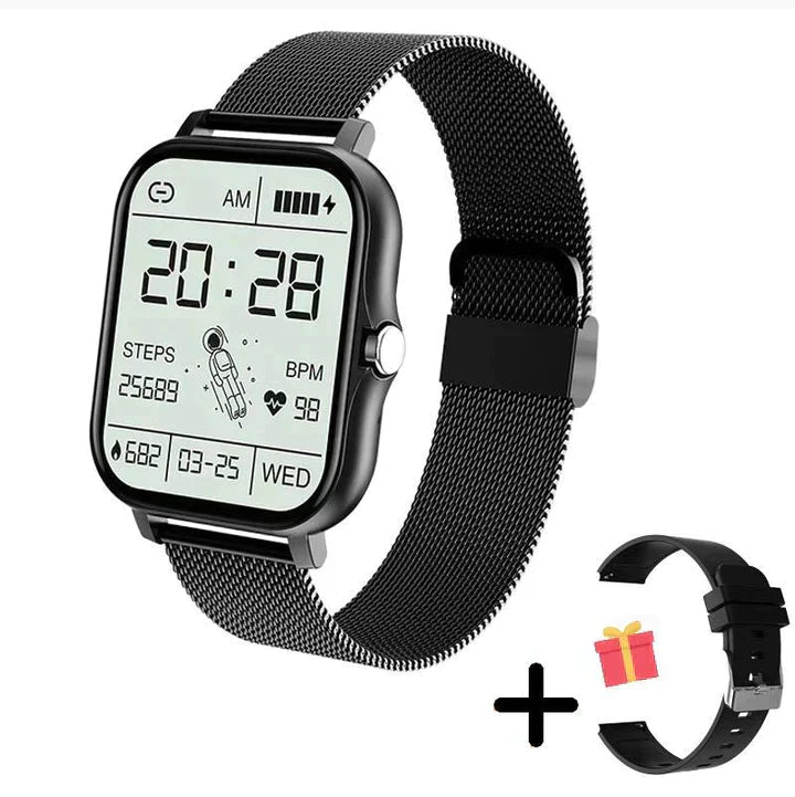 Smartwatch 1,83 tommer – Treningsklokke med helsefunksjoner og Skantouetooth-anrop | Skanto