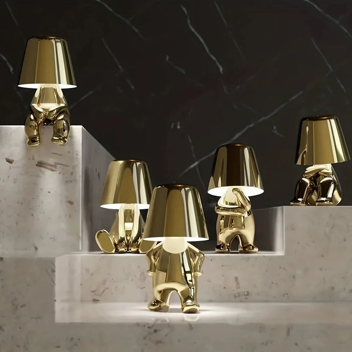 Moderne LED bordlampe i skulpturdesign – Dekorativ statuettlampe for stue | Skanto