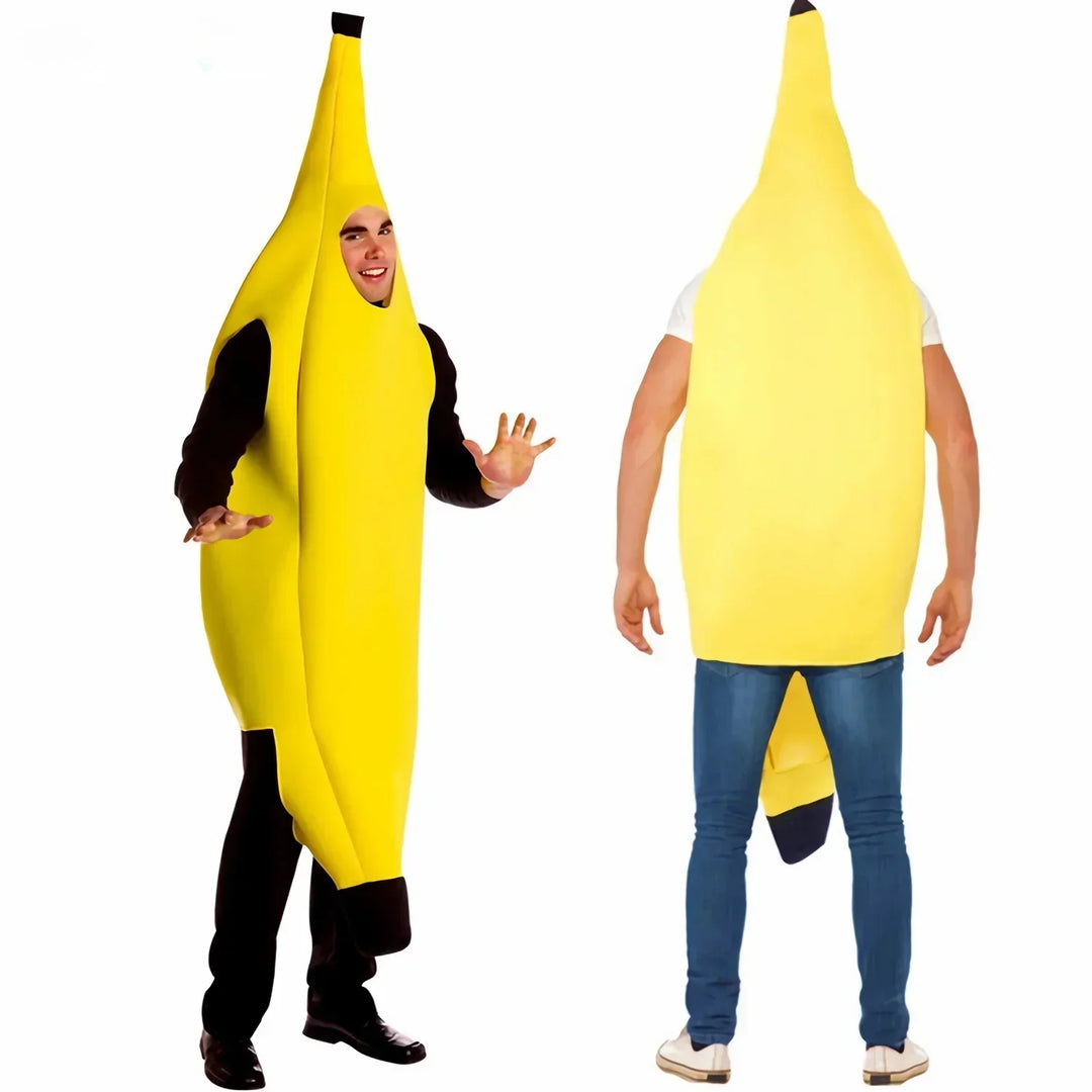 Skanto | Gul Bananakostyme for Menn – Morsomt Kostyme for Karneval, Halloween & Temafester