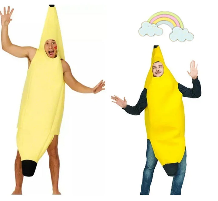 Skanto | Gul Bananakostyme for Menn – Morsomt Kostyme for Karneval, Halloween & Temafester
