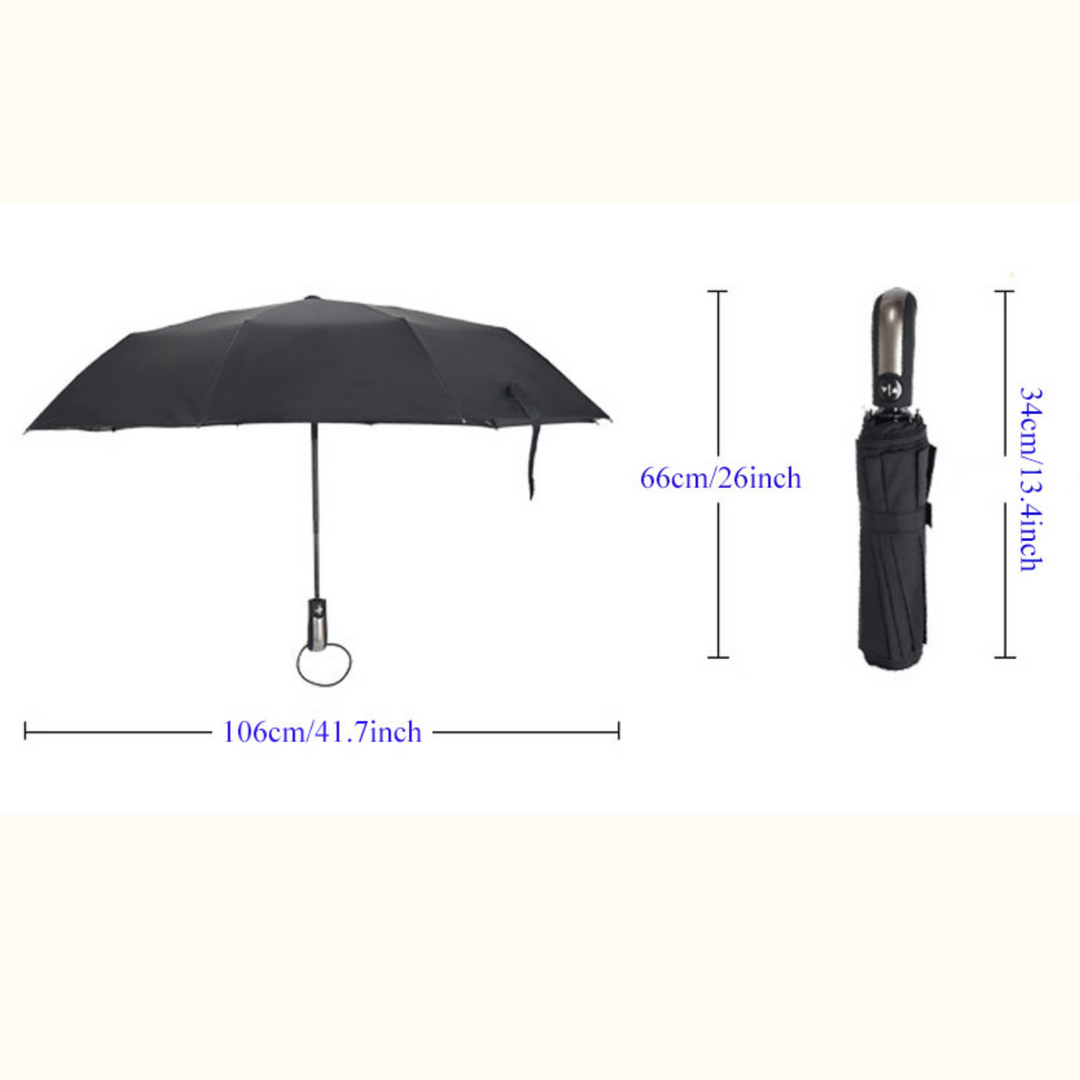 Vindresistent Anti-UV Automatisk Sleek Paraply | Skanto