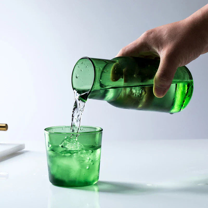 Glass Karaffel & Tumbler Sett – 500ml Borosilikat Vannsett | Skanto