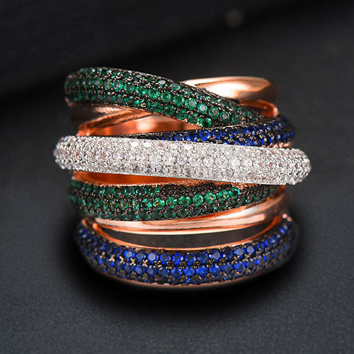 Skanto | Monaco Design Luksuriøs Statement Stabil Ring For Kvinner