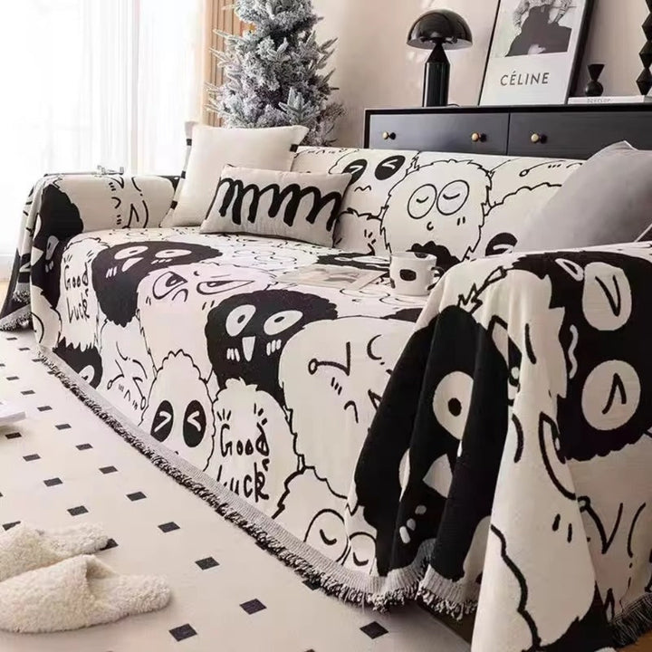 Skanto | Gremlin Cartoon Chenille Sofa Cover
