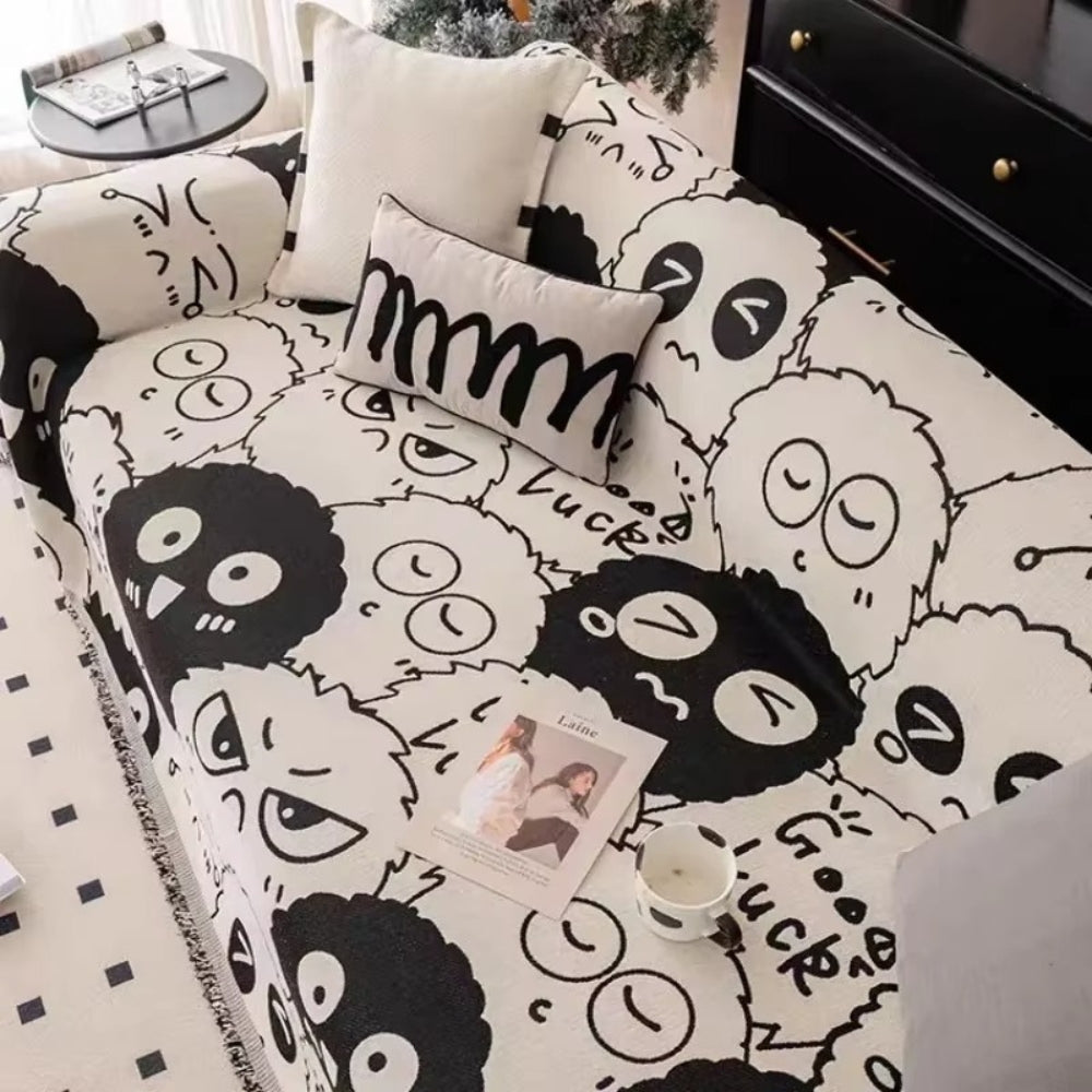 Skanto | Gremlin Cartoon Chenille Sofa Cover