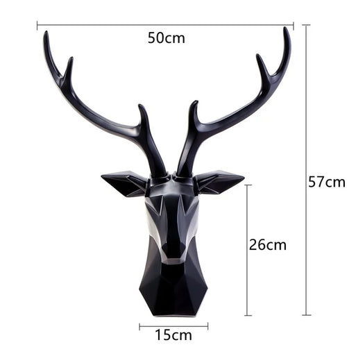Skanto | 3D Hjortehode Statue for en Majestetisk Atmosfære - RegalDeer